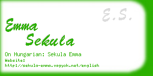 emma sekula business card